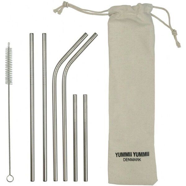 Yummii Yummii Edelstahl-Strohhalme | 6er-Pack von Yummii Yummii