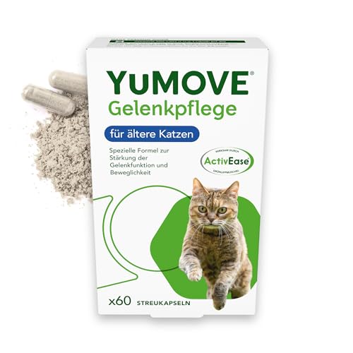 YuMOVE Grünlippmuschel Katze Gelenkkapseln - 60 Kapseln - Für ältere Katzen - Beweglichkeit und Gelenkkomfort - Mit Grünlippmuschelextrakt und Gelenk-Komplex Katze - Grünlippmuschel-Kapseln Katze YuMOVE Grünlippmuschel Katze Gelenkkapseln - 60 Kapseln - Für ältere Katzen - Beweglichkeit und Gelenkkomfort - Mit Grünlippmuschelextrakt und Gelenk-Komplex Katze - Grünlippmuschel-Kapseln Katze von Yumove