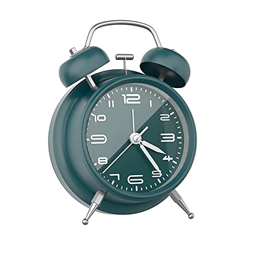 Yumyolk Klassischer analoger Wecker, Vintage ruhiges Quarzuhrwerk, Crescendo-Alarm Dunkelgrün Yumyolk Klassischer analoger Wecker, Vintage ruhiges Quarzuhrwerk, Crescendo-Alarm Dunkelgrün von Yumyolk