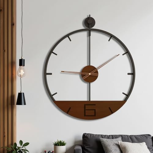 Yumyolk Wanduhr groß Wanduhr ohne tickgeräusche modern Holz schwarz braun 60 cm Vintage Retro Wohnzimmer landhausstil Yumyolk Wanduhr groß Wanduhr ohne tickgeräusche modern Holz schwarz braun 60 cm Vintage Retro Wohnzimmer landhausstil von Yumyolk