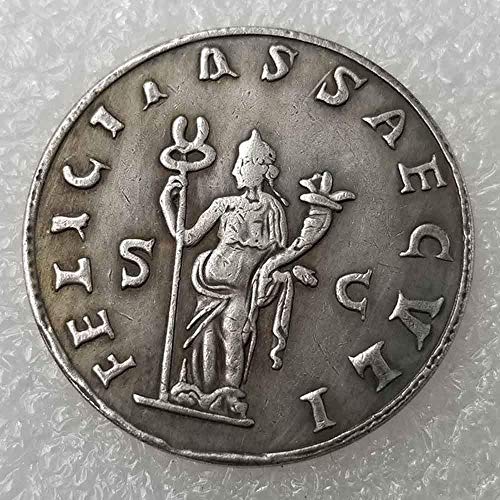 YunBest Alte Römische Münze – Alte Münze zum Sammeln – Philosopher King – Römische Imperium Münzen – antike römische Münze – vergoldet mit 925 Sterling Silber BestShop von YunBest