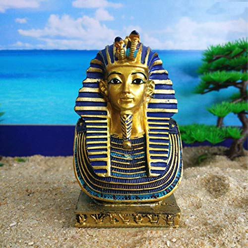 YunBest Goldene Masken-Skulptur, Harz, Tutanchamun-König-Tut-Büste Statue, handbemalte Figur, Tischdekoration YunBest Goldene Masken-Skulptur, Harz, Tutanchamun-König-Tut-Büste Statue, handbemalte Figur, Tischdekoration von YunBest