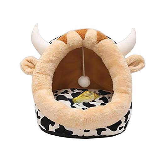 YunNasi Katzenhöhle Katzen Haus Katzenbett Haustier Pet Nest Schlafsack Kuschelhöhle Für Komfortabel (52x48x39cm, Geschenk3) von YunNasi