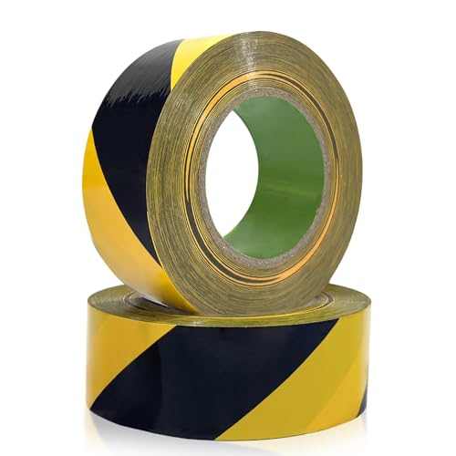 Absperrband Gelb Schwarz 100M 2 Stück,Warnband zur Boden- und Sicherheitsmarkierung 4.8cm x 100m x 2,Signal Markierungsklebeband selbstklebendes Warnband zur Permanenten Markierung von Gefahrenzonen Absperrband Gelb Schwarz 100M 2 Stück,Warnband zur Boden- und Sicherheitsmarkierung 4.8cm x 100m x 2,Signal Markierungsklebeband selbstklebendes Warnband zur Permanenten Markierung von Gefahrenzonen von YunSchauen