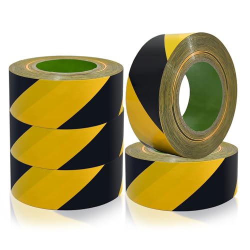Absperrband Gelb Schwarz 100M 5 Stück,Warnband zur Boden- und Sicherheitsmarkierung 4.8cm x 100m x 5,Signal Markierungsklebeband selbstklebendes Warnband zur Permanenten Markierung von Gefahrenzonen Absperrband Gelb Schwarz 100M 5 Stück,Warnband zur Boden- und Sicherheitsmarkierung 4.8cm x 100m x 5,Signal Markierungsklebeband selbstklebendes Warnband zur Permanenten Markierung von Gefahrenzonen von YunSchauen