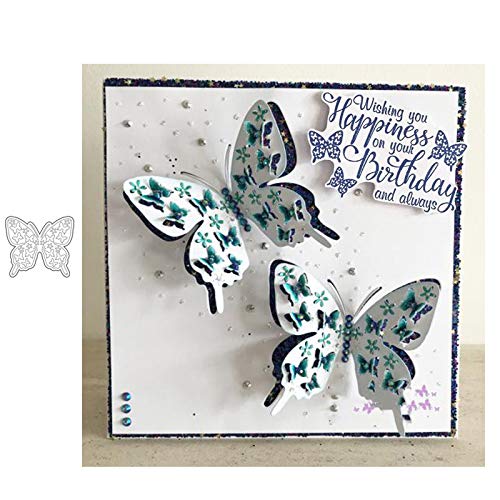 YunTrip Stanzformen für Kartenherstellung, 3D-Schmetterling, Metall, Stanzschablonen für DIY Scrapbooking, Fotoalbum, Papier, dekorative Handwerk für Grußkarten/Einladungen von YunTrip