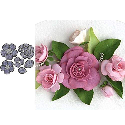 YunTrip Stanzformen für Kartenherstellung, Blumen- und Blätter-Set, Metall-Stanzformen für DIY Scrapbooking, Alben, Prägung, Fotokunst, Papier, Karten, dekorative Bastelarbeiten von YunTrip