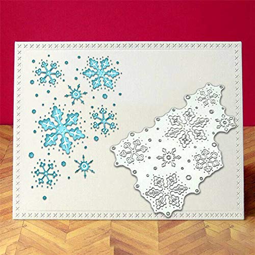 YunTrip Stanzschablonen für den Hintergrund, Schneeflocken-Metall-Stanzformen für Bastelarbeiten, Scrapbooking, Alben, Prägung, Foto, Basteln, Papierkarten, Dekoration, für Weihnachten, Feiertage. von YunTrip