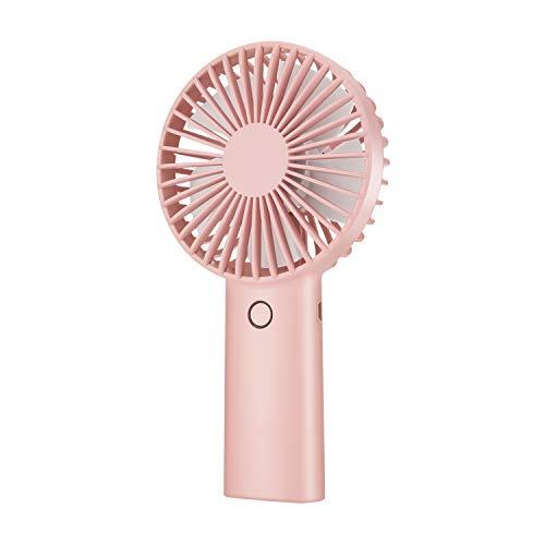 YunTuo Mini Tragbarer Handventilator mit 4400mAh wiederaufladbarem Akku, 3 Geschwindigkeiten, persönlicher Ventilator für den Innen- und Außenbereich, ultra leise (Rosa) von YunTuo