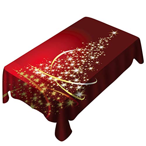 Weihnachts tischdecke Drucken Rechteck Tisch Decken Urlaub Party Home Decor YunYoud Weihnachtsbaum Form Muster Druck von YunYoud-Weihnachten