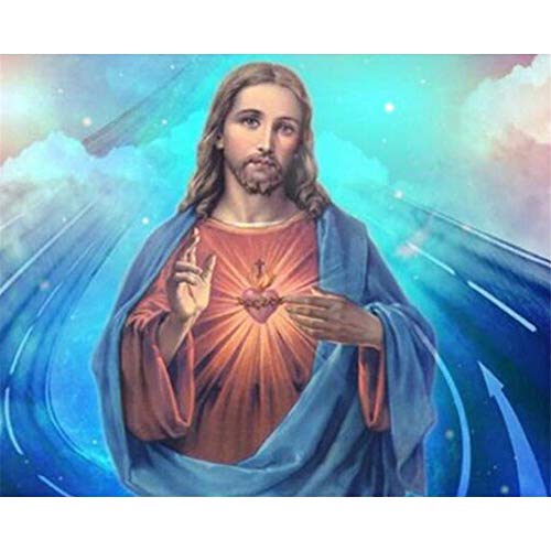 Diamond Painting DIY 5D Diamant Malerei Strasssteine Diamant Painting Kreuzstich Set Diamandhandwerk für Erwachsene Kinder Geburstag Weihnachten Als Geschenk Jesus 40X30cm von Yunden