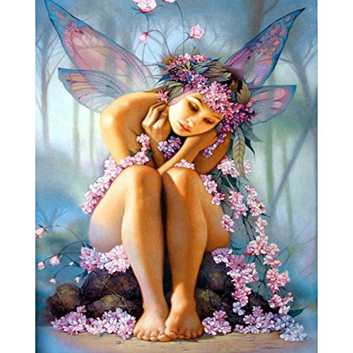 Yunden Diamond Painting DIY 5D Diamant Malerei Strasssteine Diamant Painting Kreuzstich Set Diamandhandwerk für Erwachsene Kinder Geburstag Weihnachten Als Geschenk Fee 30X40cm von Yunden