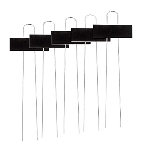 25 Stücke Pflanze Etiketten Pflanzenstecker Pflanzenschilder aus Metall for Blumen Sukkulenten Töpfe Garten (27x9x3cm, Schwarz) von Yundxi