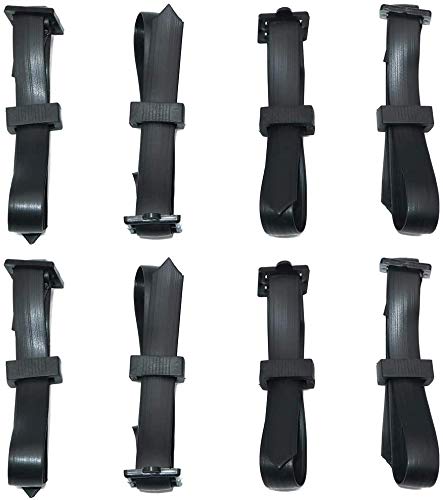 Kunststoff Baumanbinder Softbinder Baumbinder Pflanzenbinder Pflanzenband zur Sicherung und Unterstützung von Pflanzen (8pcs 30x1.3cm, Schwarz) von Yundxi