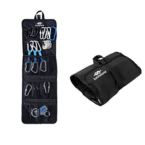 Rolltasche Werkzeugtasche Werkzeugrolltasche für Kletterer robust und praktische Tragetasche Rolltasche für Kletterausrüstung wie Karabinerhaken (Schwarz) von Yundxi