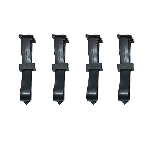 Yundxi Kunststoff Baumanbinder Softbinder Baumbinder Pflanzenbinder Pflanzenband zur Sicherung und Unterstützung von Pflanzen (4pcs 60x2.4cm, Schwarz) von Yundxi
