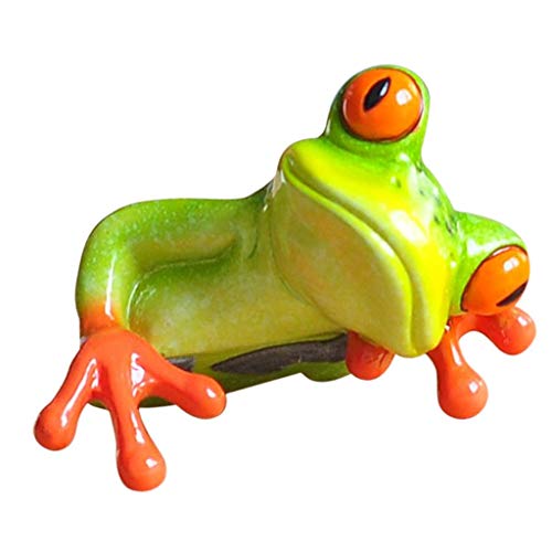 Yundxi Mini Frosch Dekofiguren 3D Frosch Figur Skulptur Ornament Deko Figur (Typ2) von Yundxi