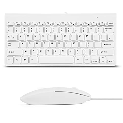 Kabelgebundenes Tastatur-Maus-Set, tragbare, ultraschlanke USB-Multimedia-Spiele, Office-Tastatur und Mäuse-Kombination, stummgeschaltete Maus für Desktop-Computer-Laptops von Yunir