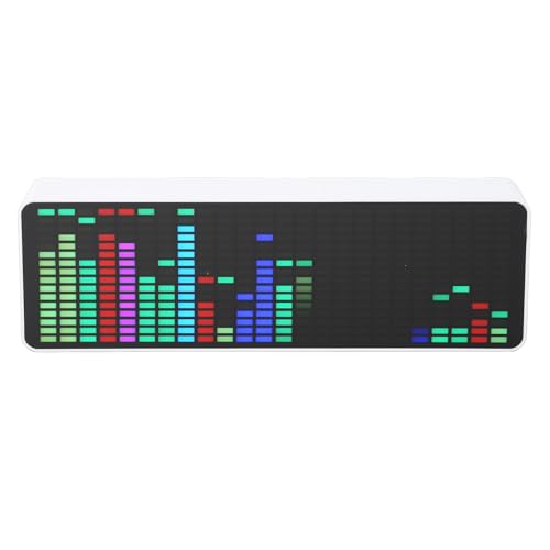 Musikspektrum-Anzeige, RGB-farbenfroher LED-Musikspektrumanalysator mit 20 Dynamischen 7-Farben-Effekten, 1624-Segment-Rhythmuslicht, 2 Modi, Sprachsensoruhr Musikspektrum-Anzeige, RGB-farbenfroher LED-Musikspektrumanalysator mit 20 Dynamischen 7-Farben-Effekten, 1624-Segment-Rhythmuslicht, 2 Modi, Sprachsensoruhr von Yunir