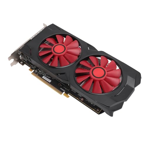 Yunir Spiel-Grafikkarte, RX580 8 GB GDDR5 256 Bit, Leiser Dual-Lüfter, PCIe-Gaming-Grafikkarte, mit PCI Express 2.0 16X-Steckplatz, PCB-Material, für Desktop-PC Yunir Spiel-Grafikkarte, RX580 8 GB GDDR5 256 Bit, Leiser Dual-Lüfter, PCIe-Gaming-Grafikkarte, mit PCI Express 2.0 16X-Steckplatz, PCB-Material, für Desktop-PC von Yunir