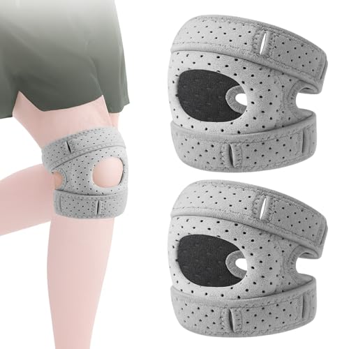 Kniebandage, Knie Bandage für Männer Damen, Atmungsaktives Knee Support, Kniebandage Meniskus, Geeignet für Knie Unterstützung Laufen, Sport, Laufen, Gewichtheben, Basketball, Volleyball (2*L) von Yunlaishaocer