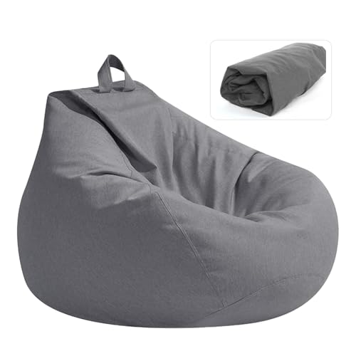 Sitzsack für Kinder und Erwachsene,100x120CM Sitzsack Bezug Ohne Füllung,Sofaüberwurf für Bohnensäcke mit Reißverschluss, Staubsicher Keine Füllung sitzsäcke für Outdoor Living Room Decor(Dunkelgrau) Sitzsack für Kinder und Erwachsene,100x120CM Sitzsack Bezug Ohne Füllung,Sofaüberwurf für Bohnensäcke mit Reißverschluss, Staubsicher Keine Füllung sitzsäcke für Outdoor Living Room Decor(Dunkelgrau) von Yunlaishaocer