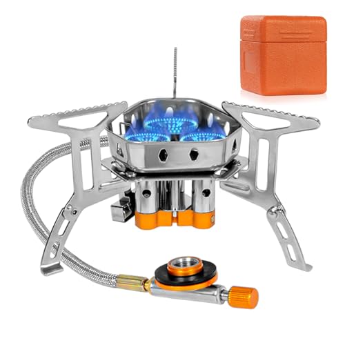 Campingkocher 6800W, Mini Gaskocher Camping Winddicht Gas Campingaz Gaskocher Klein Mit PiezozüNdung Faltbar Gaskocher Outdoor Gasbrenner mit Adapter Gasherd für Picknick Trekking Hiking Wandern Campingkocher 6800W, Mini Gaskocher Camping Winddicht Gas Campingaz Gaskocher Klein Mit PiezozüNdung Faltbar Gaskocher Outdoor Gasbrenner mit Adapter Gasherd für Picknick Trekking Hiking Wandern von Yunlaishaocer