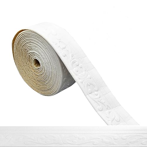 Yunlaishaocer Zierleisten Selbstklebend Weiß 10mx10cm, Selbstklebende Bordüre Wasserfester, Stuckleisten Wand, Bordüre Selbstklebend Weiß, Geeignet für Flure, Wandgemälde, Decken, Ecken, Linien Yunlaishaocer Zierleisten Selbstklebend Weiß 10mx10cm, Selbstklebende Bordüre Wasserfester, Stuckleisten Wand, Bordüre Selbstklebend Weiß, Geeignet für Flure, Wandgemälde, Decken, Ecken, Linien von Yunlaishaocer