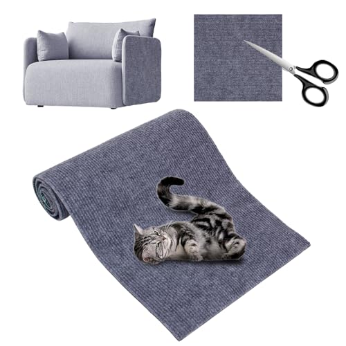 Yunova Katzensofabezug, 40 × 60 cm, kratzfeste Möbelabdeckung für Katzen, Polyester, Anti-Kratzmatte für Couch, Wand, Türrahmen, Grau, 1 Stück von Yunova