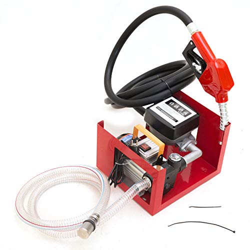 Elektrische Dieselpumpe mit Filter DP60L Yunrux 230V Heizölpumpe Selbstansaugend 550W Komplett Set mit Zählwerk Filteranlage 3600 l/h mit 4m Schläuchen und Automatische Zapfpistole von YUNRUX