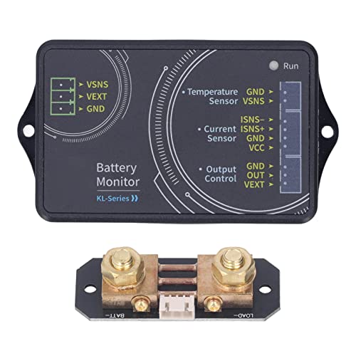 100-A-Batteriewächter, Batteriestrom-Spannungsmesser mit Unterstützung für BT-APP-Steuerung, Drahtloser 0-120-V-Spannungsstrommesser mit Shunt für Ternäre Lithiumbatterien, von Yunseity