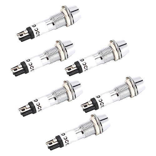 10Pcs Kontrollleuchte, AC220V Warnsignal Kontrollleuchte Lampe, 8mm Montageloch, Kleine Pilotsignalleuchte (Rot) von Yunseity