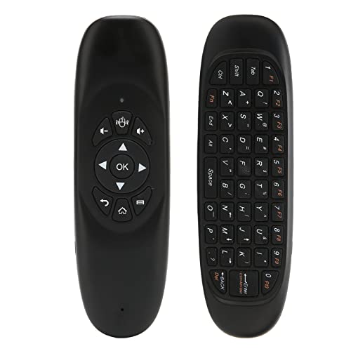 Yunseity 2.4G Wireless Remote Mouse, Multifunktions-Wireless-Fly-Maus, Volltastatur-Fernbedienung, Unterstützung der Sprachsteuerung, Doppelseitige Fernbedienungs-Luftmaus von Yunseity