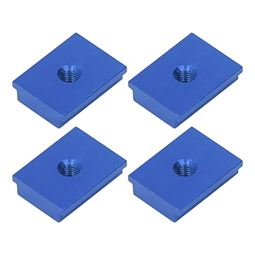 4 Stück M6 30 Serie T-Schienenmuttern, T-Mutter aus Aluminiumlegierung, Schiebemutter, T-Nutmutter, für Aluminiumprofil(Blau) von Yunseity