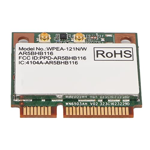 Yunseity AR9382 -PCIe-Netzwerkkarte, 300 Mbit/s 2,4/5 GHz WLAN-Adapter für Windows 7/8/8.1/10/Linux, PCIE-WLAN-Karte für Laptop-PCs von Yunseity