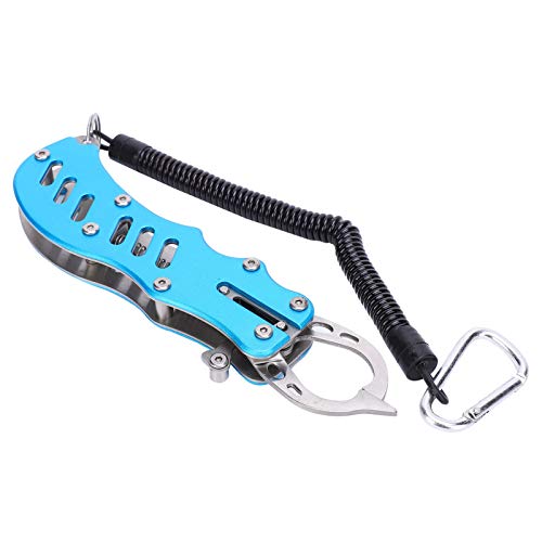 Fish Lip Grabber, Tragbare Multitools Fish Gripper Angelklemmzange mit Umgedrehtem Klemmhaken für Verschiedene Fischgrößen (BLUE) von Yunseity