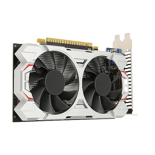 Hochleistungsfähige 4 GB DDR5-Gaming-Grafikkarte, Effizienter und Leiser Dual-Lüfter, Langlebig, Systemunterstützung (GTX1050Ti 4 GB DDR5 128 Bit) von Yunseity