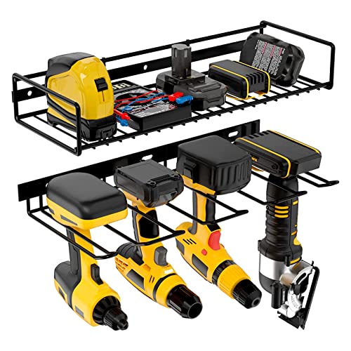 Wandhalterung für Elektrowerkzeuge, Wandhalterung für Bohrmaschinen aus Legiertem Stahl, Organizer und Aufbewahrung in der Garage, für Elektrowerkzeuge, Schraubendreher, von Yunseity