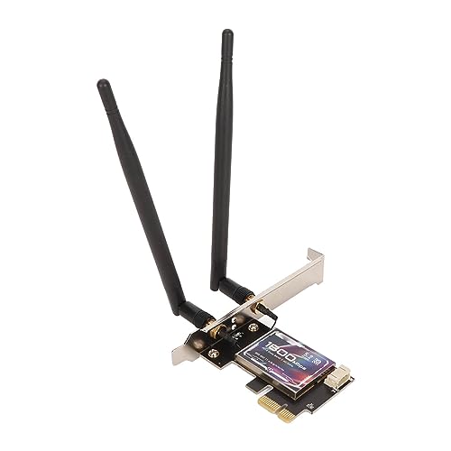 Yunseity WiFi 6 AX1800 PCIe NIC-Adapter, Dualband 2,4 GHz/5,8 GHz, Hochgeschwindigkeitsübertragung, High-Gain-Antenne,5.2, für10 11 von Yunseity