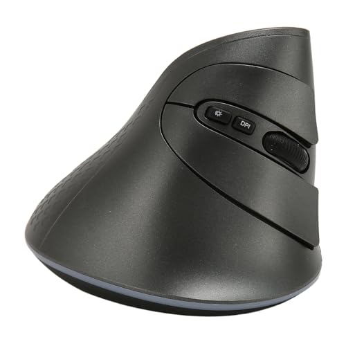 Yunseity 2,4 GHz Kabellose Vertikale Maus, Bluetooth Vertikale Ergonomische Maus 1600 DPI, 6 Tasten, RGB-LED-Licht, Wiederaufladbare Optische Maus für Laptop-Computer-Desktop von Yunseity