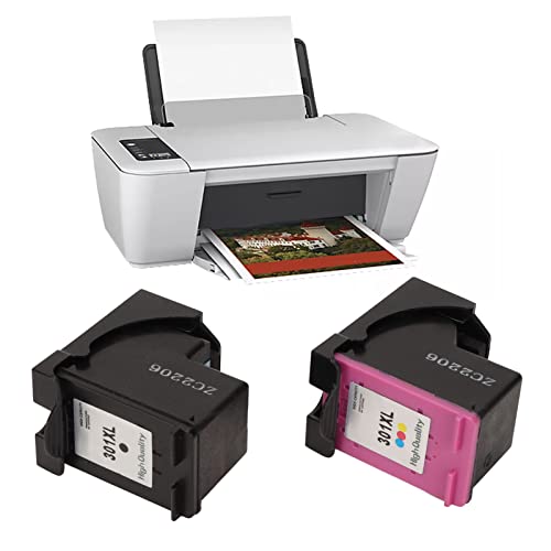 Yunseity 2 Stück 30XL Farbe + Schwarz Druckpatrone, Ersatz-Tintenpatronen für HP Envy 4500 Deskjet 1000 1056 1510 1512 1010 1055 OfficeJet 4630 Serie Drucker von Yunseity