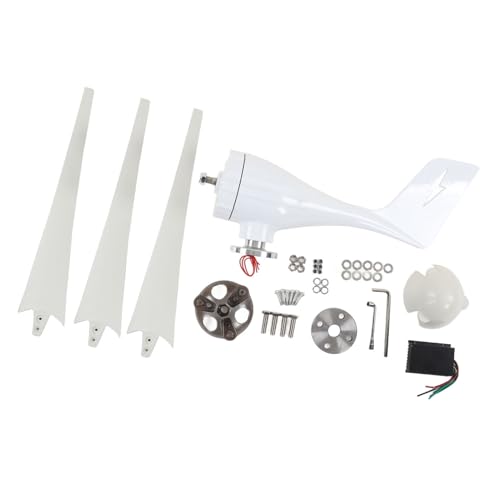 Yunseity 500-Windturbinengenerator, Magnetischer 3-Blatt-Windmachgenerator -Regler, Automatische Anpassung der Luvrichtung für Heimcamping (12V) von Yunseity