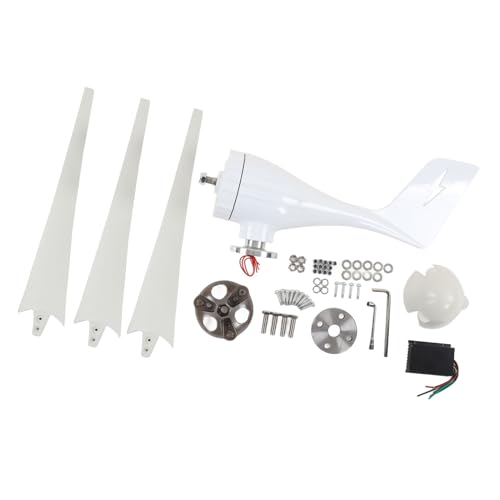 Yunseity 600-Windturbinengenerator, Magnetischer 3-Blatt-Windmachgenerator MPPT-Regler, Automatische Anpassung der Windrichtung, für Wind-Solar-Hybrid-Straßenlaternensystems-Systemstem (24V) von Yunseity