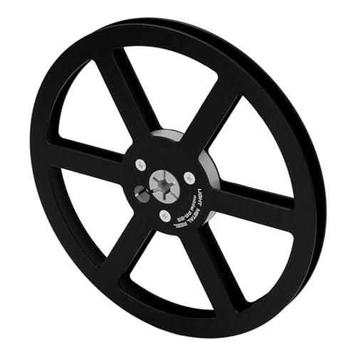 Yunseity 7 Zoll Professionelle Aluminiumlegierung 6 Löcher Leere Klebebandrolle für Rollen, um Klebeband Spieler Superior Sound -Quality -Ersatz für Universelle Decks zu Rollen (BLACK) von Yunseity