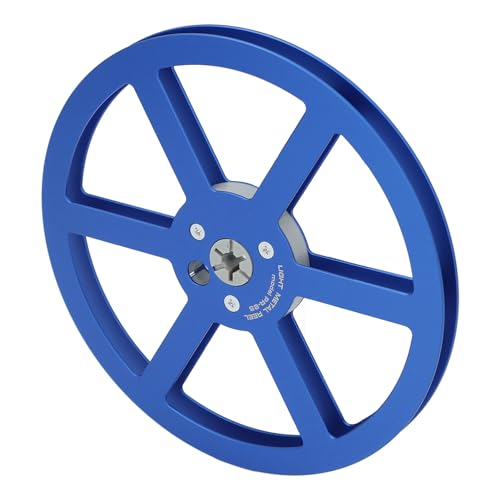 Yunseity 7 Zoll Professionelle Aluminiumlegierung 6 Löcher Leere Klebebandrolle für Rollen, um Klebeband Spieler Superior Sound -Quality -Ersatz für Universelle Decks zu Rollen (BLUE) von Yunseity