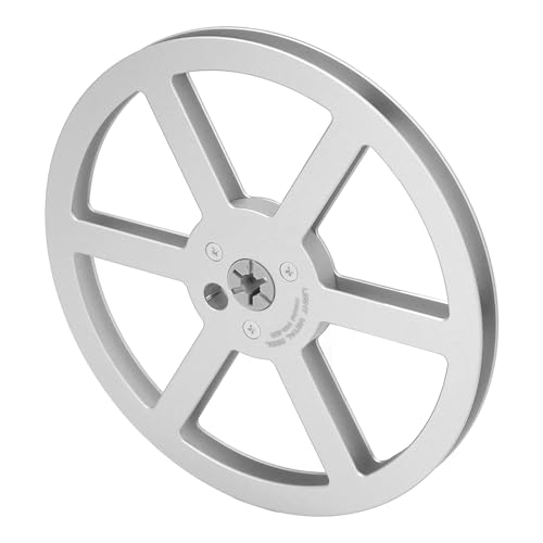 Yunseity 7 Zoll Professionelle Aluminiumlegierung 6 Löcher Leere Klebebandrolle für Rollen, um Klebeband Spieler Superior Sound -Quality -Ersatz für Universelle Decks zu Rollen (SILVER) von Yunseity