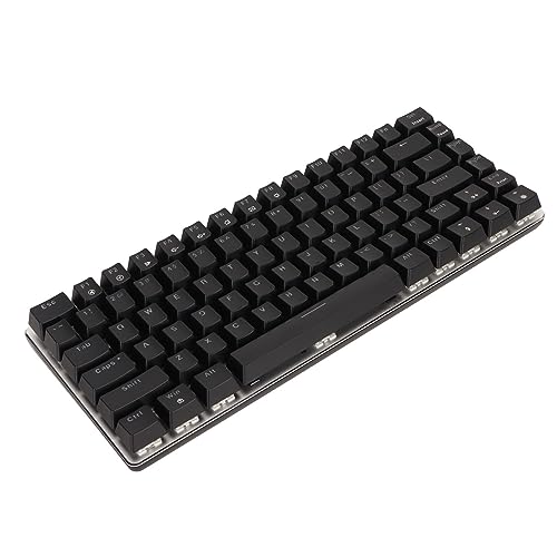 Yunseity 82 Tasten RGB-Beleuchtung Schwarzer Schalter Ergonomische Mechanische Gaming-Tastatur, Individuelle Lichtfarben, Schnelle Verarbeitung, Multifunktion, 6 Lichteffektthemen von Yunseity