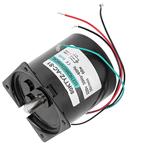 Yunseity AC 220V / 110V Synchrongetriebemotor CW/CCW 30-110 UPM, AC-Synchron 50Hz / 60Hz MIT Kondenatorhalter (30 U/Min AC220V) von Yunseity