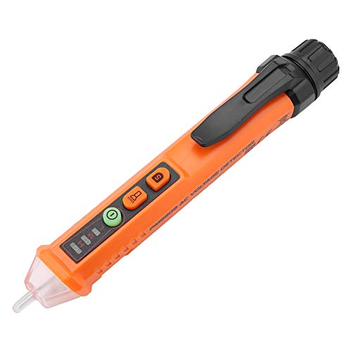 Yunseity BERÜHRungsloser SpannungsdeteKtor Smart Spannungstester 12-1000 V AC Pen Circuit Detektor Werkzeug MIT LED-licht und Taschenclip, Orange und Schwarz Yunseity BERÜHRungsloser SpannungsdeteKtor Smart Spannungstester 12-1000 V AC Pen Circuit Detektor Werkzeug MIT LED-licht und Taschenclip, Orange und Schwarz von Yunseity