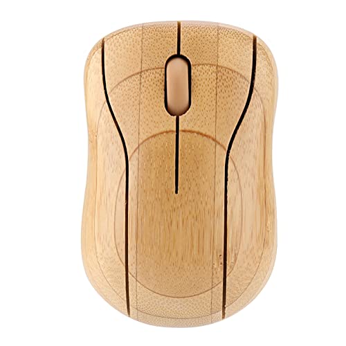 Yunseity Bamboo Wireless Mouse MG95-n ， 2,4 GHz Wireless Optische Bambusmaus ， Gute Thermostatische Eigenschaften Computer Optische Maus ， wasserdichte Laptop-Maus mit USB-Empfänger von Yunseity